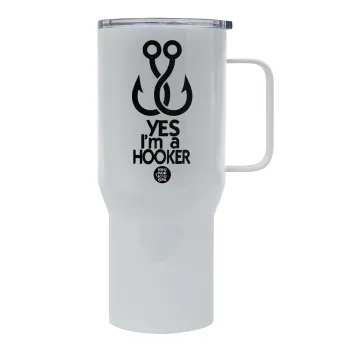 Yes i am Hooker, Mega Stainless steel Tumbler with lid, double wall 750L