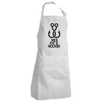 Yes i am Hooker, Ποδιά Σεφ Ολόσωμη Ενήλικων (με ρυθμιστικά και 2 τσέπες)