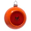 Orange Christmas tree ornament bauble 8cm