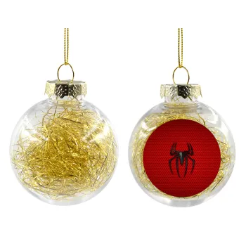 Άνθρωπος αράχνη, Transparent Christmas tree ball ornament with gold filling 8cm