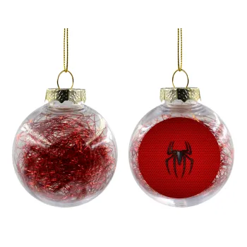 Άνθρωπος αράχνη, Transparent Christmas tree ball ornament with red filling 8cm