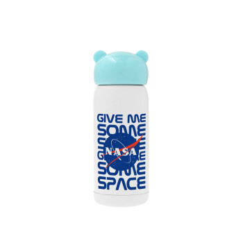 NASA give me some space, Γαλάζιο ανοξείδωτο παγούρι θερμό (Stainless steel), 320ml
