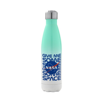 NASA give me some space, Metal mug thermos Green/White (Stainless steel), double wall, 500ml