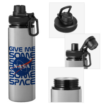 NASA give me some space, Μεταλλικό παγούρι νερού με καπάκι ασφαλείας, αλουμινίου 850ml