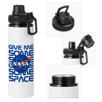 NASA give me some space, Metal water bottle with safety cap, aluminum 850ml