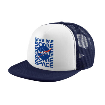 NASA give me some space, Καπέλο Soft Trucker με Δίχτυ Dark Blue/White 