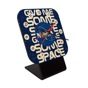 NASA give me some space, Quartz Table clock in natural wood (10cm)
