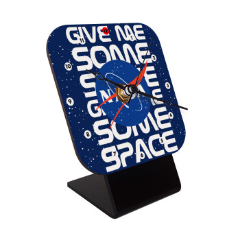NASA give me some space, Επιτραπέζιο ρολόι ξύλινο με δείκτες (10cm)