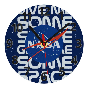 NASA give me some space, Ρολόι τοίχου γυάλινο (20cm)