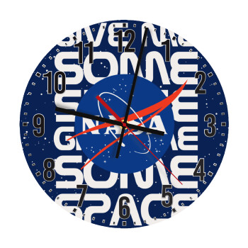 NASA give me some space, Ρολόι τοίχου ξύλινο (30cm)
