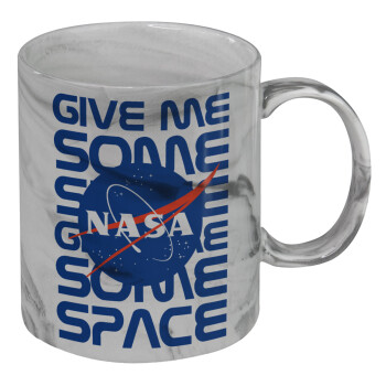 NASA give me some space, Mug ceramic marble style, 330ml