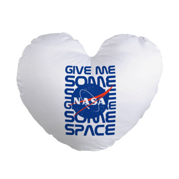 NASA give me some space, Μαξιλάρι καναπέ καρδιά 40x40cm περιέχεται το  γέμισμα