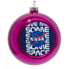Purple Christmas tree ornament bauble 8cm