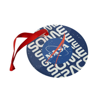 NASA give me some space, Χριστουγεννιάτικο στολίδι γυάλινο 9cm