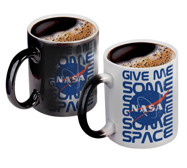 NASA give me some space — Κούπα Μαγική, κεραμική, 330ml που αλλάζει χρώμα με το ζεστό ρόφημα