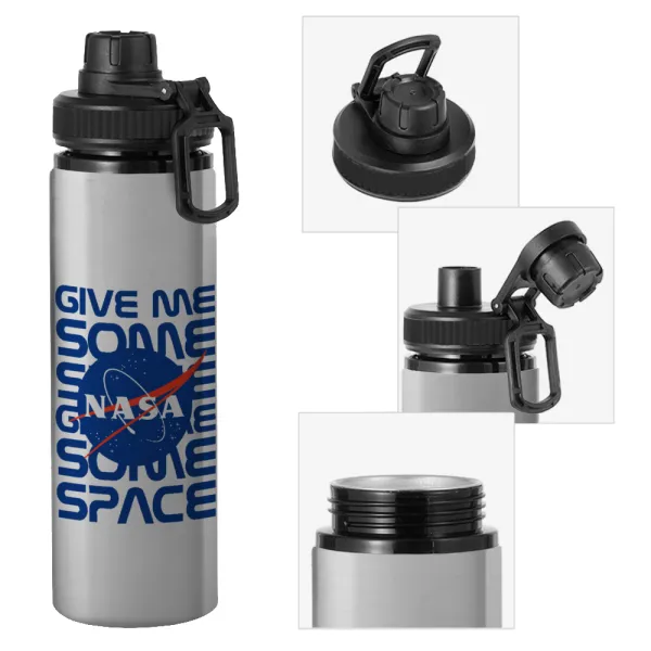 NASA give me some space — Μεταλλικό παγούρι νερού με καπάκι ασφαλείας, αλουμινίου 850ml