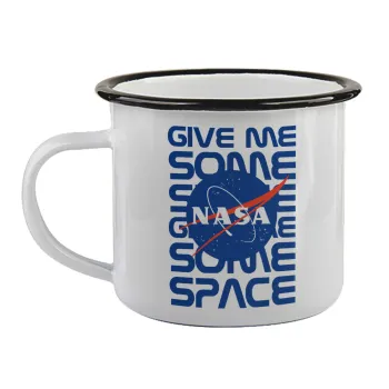 NASA give me some space, Κούπα εμαγιέ με μαύρο χείλος 360ml