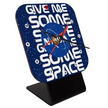 NASA give me some space, Επιτραπέζιο ρολόι ξύλινο με δείκτες (10cm)