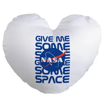 NASA give me some space, Μαξιλάρι καναπέ καρδιά 40x40cm περιέχεται το  γέμισμα