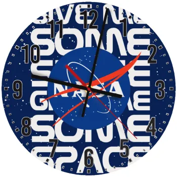 NASA give me some space, Ρολόι τοίχου ξύλινο (30cm)