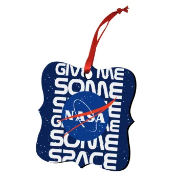 NASA give me some space, Στολίδι Χριστουγεννιάτικο στολίδι polygon ξύλινο 7.5cm