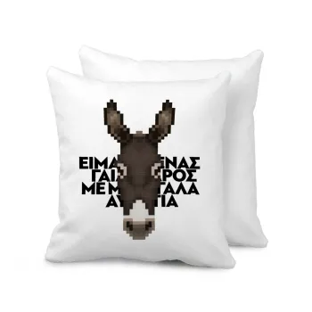 Είμαι ένας γάιδαρος με μεγάλα αυτιά., Sofa cushion 40x40cm includes filling