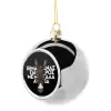 Στολίδι Χριστουγεννιάτικη μπάλα δένδρου Ασημένια 8cm