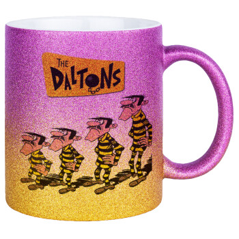 The Daltons, Κούπα Χρυσή/Ροζ Glitter, κεραμική, 330ml