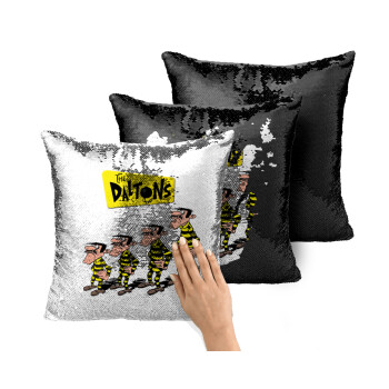 The Daltons, Μαξιλάρι καναπέ Μαγικό Μαύρο με πούλιες 40x40cm περιέχεται το γέμισμα