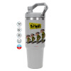 ΓΚΡΙ χρώματος Θερμός Ανοξείδωτο 890ml (30oz) με χερούλι