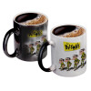 Color changing magic Mug, ceramic, 330ml when adding hot liquid inside, the black colour desappears (1 pcs)