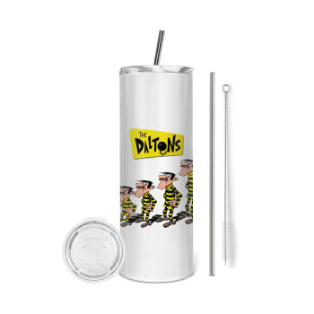 The Daltons, Eco friendly stainless steel tumbler 600ml, with metal straw & cleaning brush
