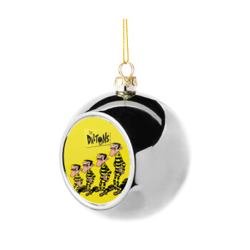 The Daltons, Στολίδι Χριστουγεννιάτικη μπάλα δένδρου Ασημένια 8cm