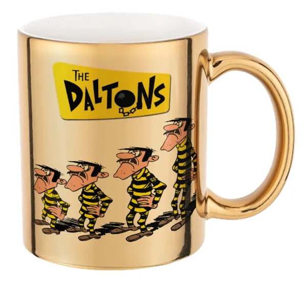 The Daltons — Mug ceramic, gold mirror, 330ml