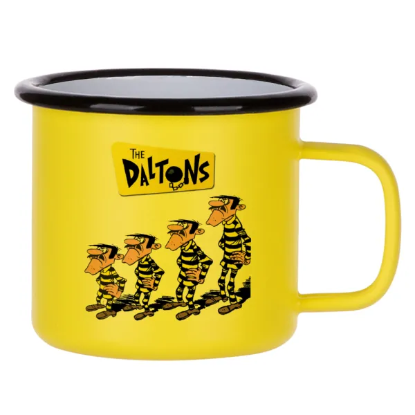 The Daltons — Κούπα Μεταλλική εμαγιέ ΜΑΤ Κίτρινη 360ml