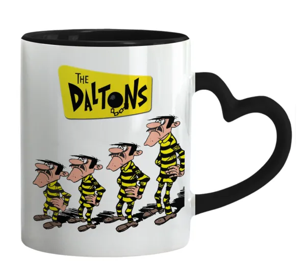 The Daltons — Mug heart black handle, ceramic, 330ml