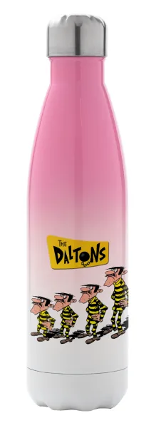The Daltons — Μεταλλικό παγούρι θερμός Ροζ/Λευκό (Stainless steel), διπλού τοιχώματος, 500ml