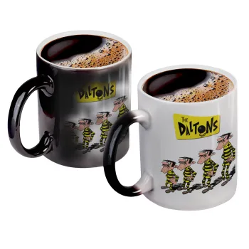 The Daltons, Color changing magic Mug, ceramic, 330ml when adding hot liquid inside, the black colour desappears (1 pcs)