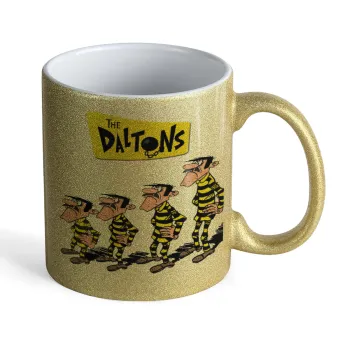 The Daltons, Κούπα Χρυσή Glitter που γυαλίζει, κεραμική, 330ml