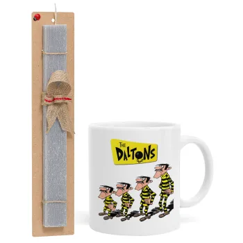 The Daltons, Easter Set, Ceramic Cup (330ml) & Easter aromatic flat candle (30cm) (GRAY)