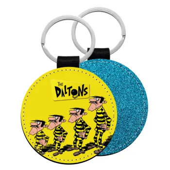 The Daltons, Μπρελόκ Δερματίνη, στρογγυλό ΜΠΛΕ (5cm)