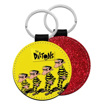 The Daltons, Μπρελόκ Δερματίνη, στρογγυλό ΚΟΚΚΙΝΟ (5cm)