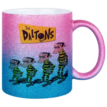 The Daltons, Κούπα Χρυσή/Μπλε Glitter, κεραμική, 330ml