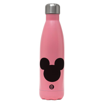 mouse man, Metal mug thermos Pink Mat (Stainless steel), double wall, 500ml