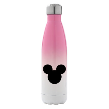 mouse man, Metal mug thermos Pink/White (Stainless steel), double wall, 500ml