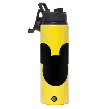 mouse man, Metallic water bottle with safety lid, 850ml aluminum