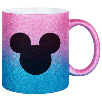 mouse man, Κούπα Χρυσή/Μπλε Glitter, κεραμική, 330ml
