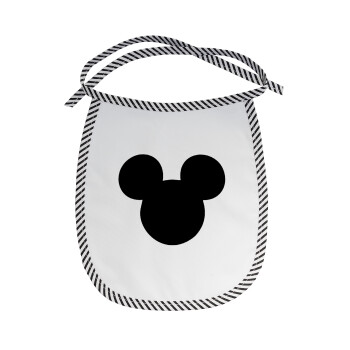 mouse man, Σαλιάρα μωρού αλέκιαστη με κορδόνι Μαύρη