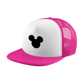 mouse man, Καπέλο Ενηλίκων Soft Trucker με Δίχτυ Pink/White (POLYESTER, ΕΝΗΛΙΚΩΝ, UNISEX, ONE SIZE)