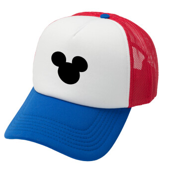 mouse man, Καπέλο Soft Trucker με Δίχτυ Red/Blue/White 